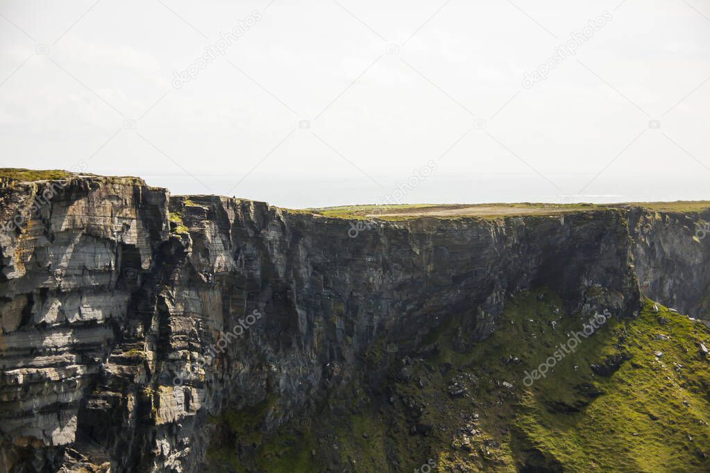 Spring landscape in Cliffs of Moher (Aillte An Mhothair), Ireland.