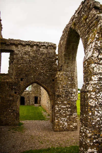 Tavasz Bective Abbey Ben Mainistir Bheigti Írország — Stock Fotó