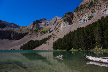 Ibon De Plan 'da yaz manzarası, Pireneler, İspanya.