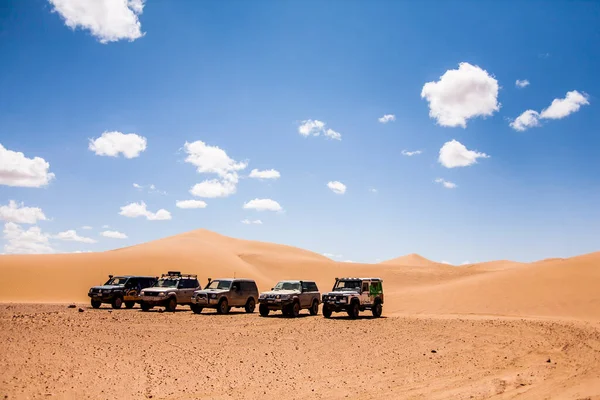 Morocco Africa Duben 2012 4X4 Auto Offroad Poušti Dunách Maroku — Stock fotografie