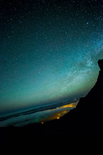 Vía Láctea Caldera Taburiente Isla Palma Islas Canarias España — Foto de Stock