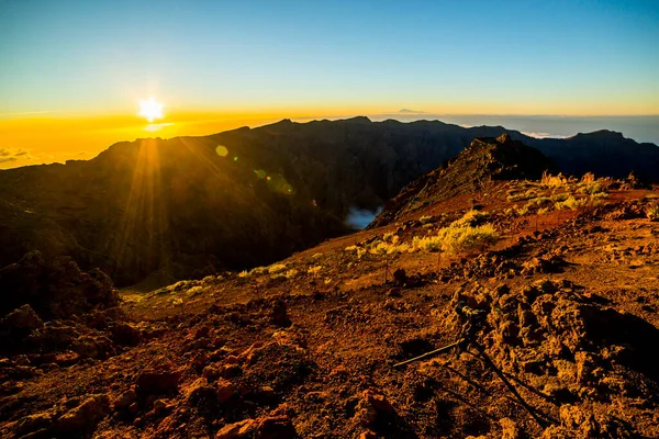 Roque De Los Muchachos 'da gün doğumu, La Palma Adası, Kanarya Adaları, İspanya