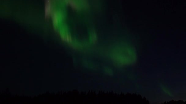 Cahaya Utara Adegan Real Time Kiruna Lapland Swedia Uhd — Stok Video