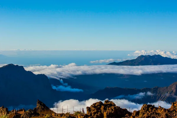 Sunrise Roque Los Muchachos Palma Island Canary Islands Spain — Stock Photo, Image