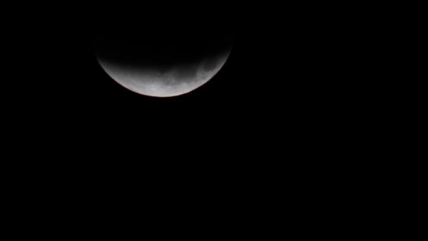 Eclipse Luna Montserrat Barcelona España — Vídeos de Stock