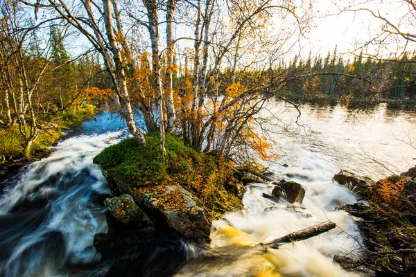 Podzimní Krajina Muoniu Laponsko Finsko — Stock fotografie