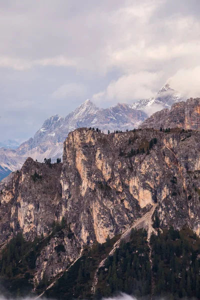 Puesta Sol Las Montañas Dolomitas Alpes Norte Italia Europa —  Fotos de Stock