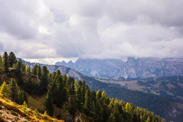 Puesta Sol Las Montañas Dolomitas Alpes Norte Italia Europa —  Fotos de Stock