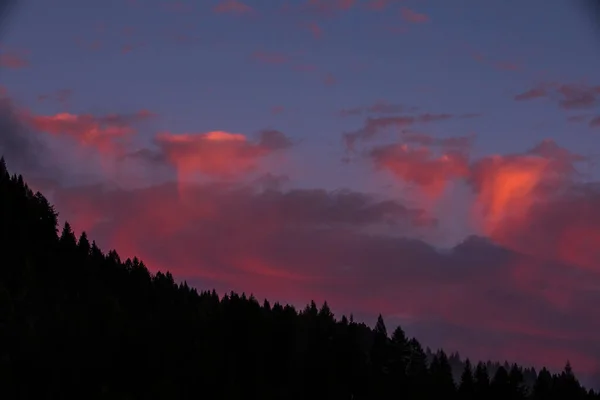 Ηλιοβασίλεμα Στα Βουνά Των Δολομιτών Άλπεις Βόρεια Ιταλία Ευρώπη — Φωτογραφία Αρχείου