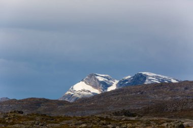 İsveç 'in kuzeyinde, Laponya' da sonbahar manzarası. Avrupa.