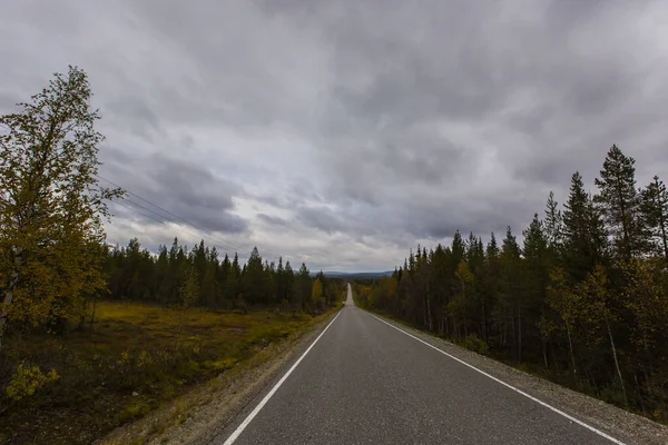 Muonio, Laponya, Finlandiya 'da sonbahar manzarası
