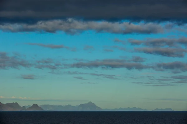 Outono Paisagem Praia Lofoten Islands Noruega — Fotografia de Stock