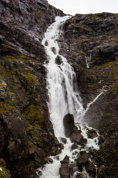 Jesień Drodze Trollstigen Południe Norwegii Europa — Zdjęcie stockowe