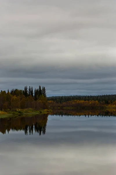 Őszi Táj Muonio Lappföld Észak Finnország — Stock Fotó
