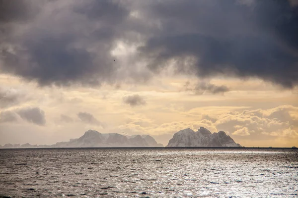 Inverno Lofoten Islands Northern Noruega — Fotografia de Stock