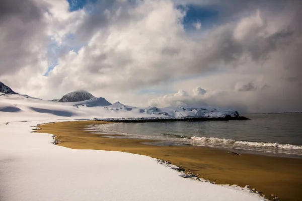 Inverno Lofoten Islands Northern Noruega — Fotografia de Stock