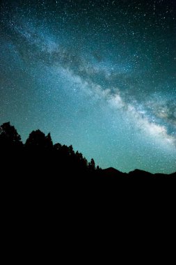 Samanyolu El Llano Del Jable, La Palma Adası, Kanarya Adaları, İspanya.