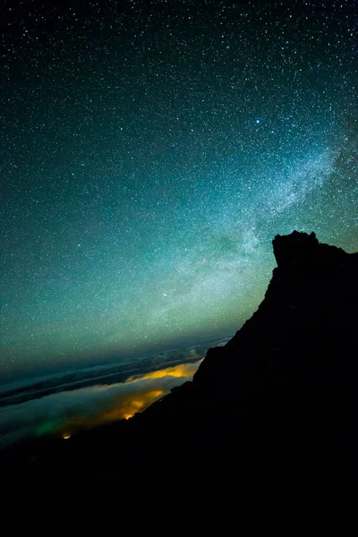 Vía Láctea Caldera Taburiente Isla Palma Islas Canarias España —  Fotos de Stock