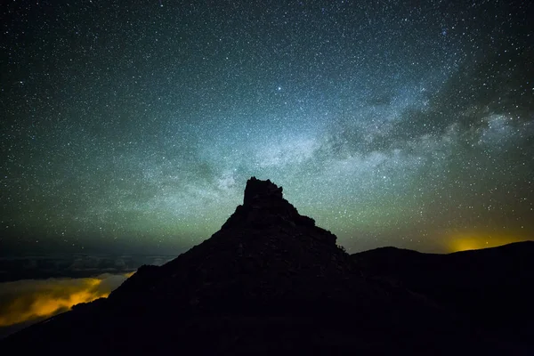 Caldera de Taburiente 'deki Samanyolu, La Palma Adası, Kanarya Adaları, İspanya