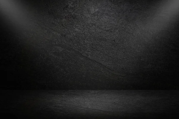 Темно Каменная Стена Светлым Теневым Гранжевым Фоном Черным Стоковое Фото