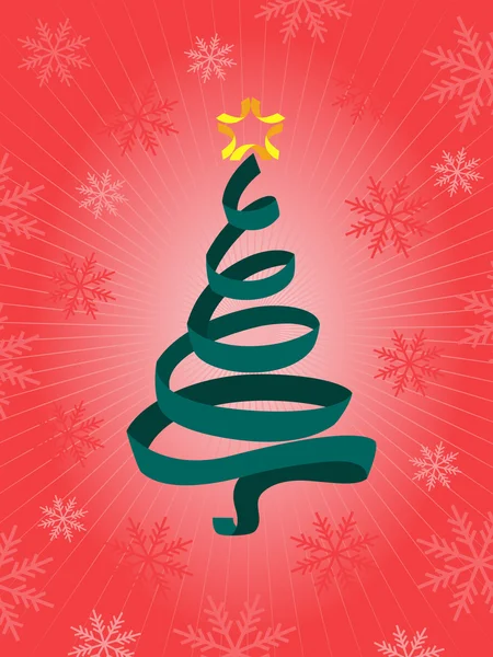 Ruban Arbre de Noël — Image vectorielle
