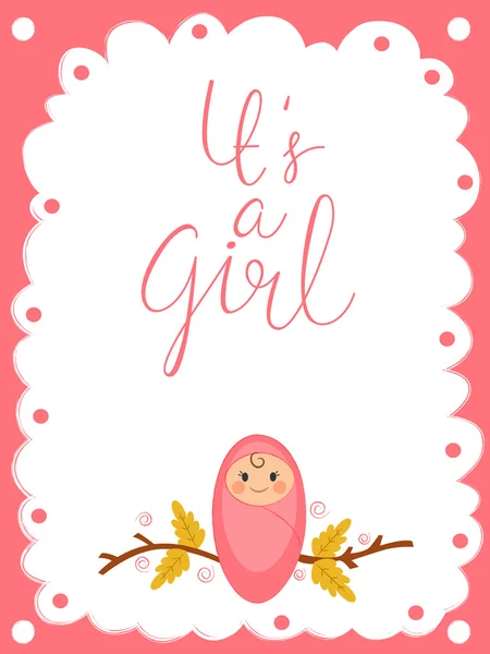 Its a girl card Stock Illustration