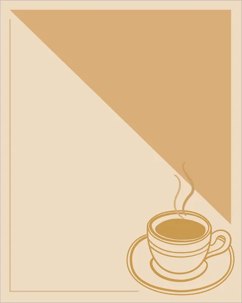 Menu quadro fundo uma xícara de café . —  Vetores de Stock