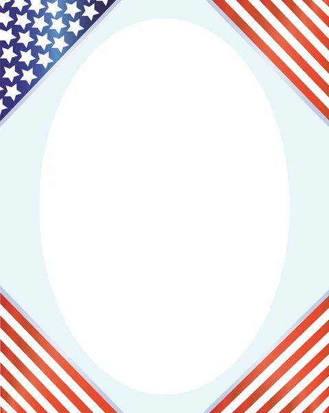 미국 국기 코너 프레임 벡터 이미지 — 스톡 벡터