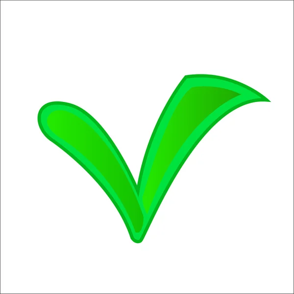 Marca de verificación verde . — Archivo Imágenes Vectoriales