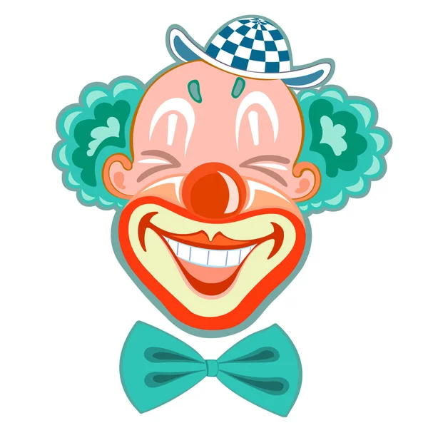 Funny clown in retro style. — Stock Vector