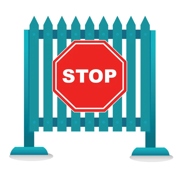 Barreira Stop Sign —  Vetores de Stock