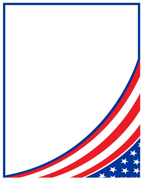 Bandera Abstracta Americana Borde Bandera Esquina Con Espacio Vacío Para — Vector de stock