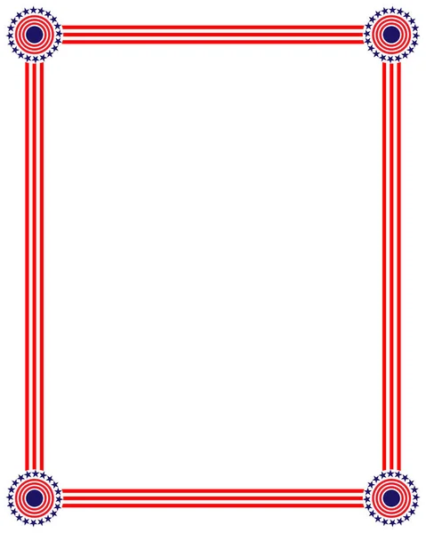 Amerikansk Abstrakt Flagga Gränsram Med Tomt Utrymme För Din Text — Stock vektor