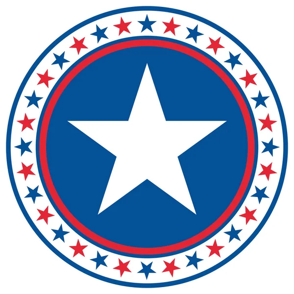 Estrela Americana Símbolo Decorativo Emblema Logotipo Sinal Ícone Elemento Design — Vetor de Stock