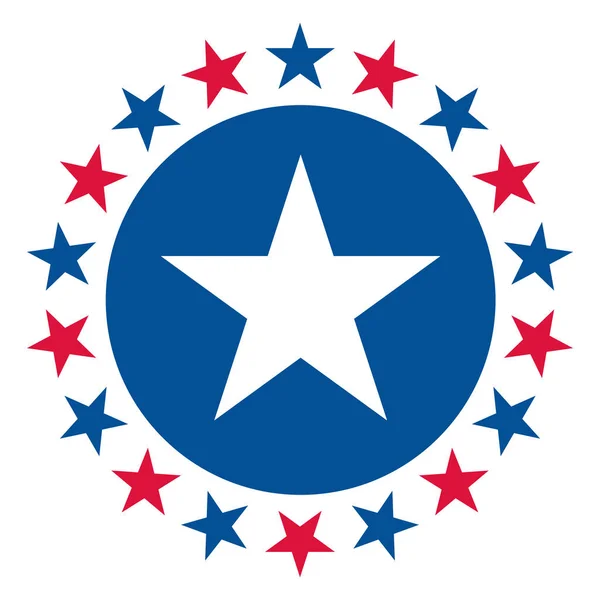 Estrela Americana Símbolo Decorativo Logotipo Sinal Ícone Elemento Design — Vetor de Stock
