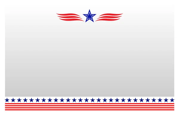 Usa Flag Symbols Frame Border Banner Empty Space Text — Stock Vector