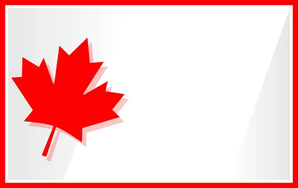 Canadese Rode Rand Frame Met Esdoorn Blad Met Een Lege — Stockvector