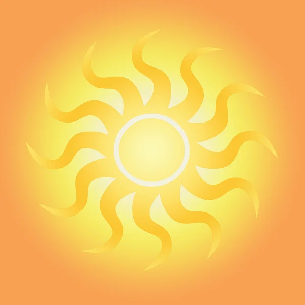 Luminoso simbolo dell'icona della luce solare. — Foto Stock