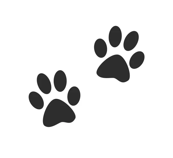 Fußabdrücke Pfote druckt Tiere Symbol Zeichen. — Stockfoto