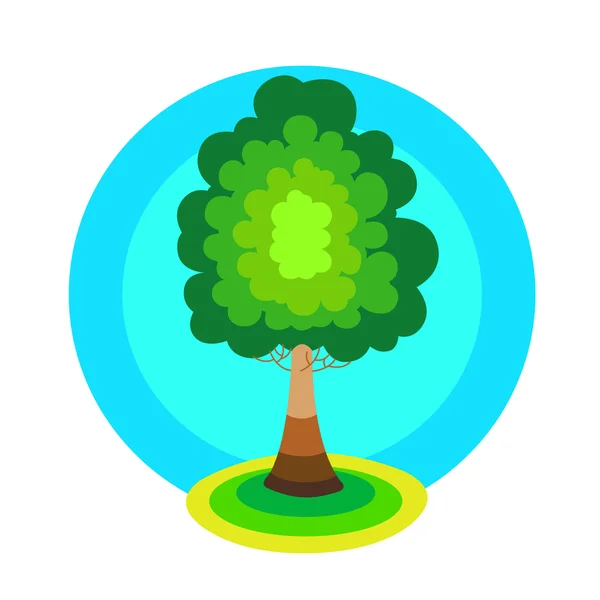 Zielone drzewo Koncepcja ikony wektor obrazu. — Wektor stockowy