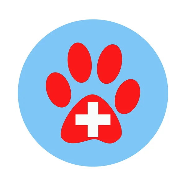 Veterinärklinik symbol tass djurets. — Stockfoto