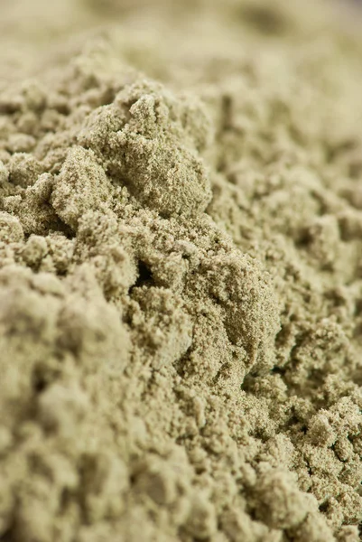 Raw organic hemp protein powder — Stock Photo, Image