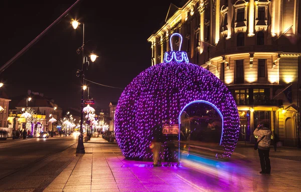 Decoraciones de Navidad en Varsovia, Polonia — Foto de Stock