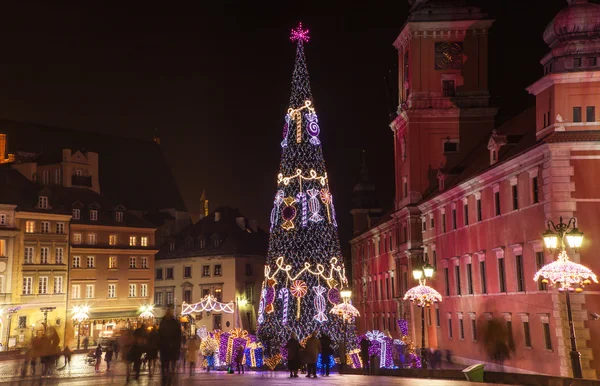 Decoraciones de Navidad en Varsovia, Polonia — Foto de Stock