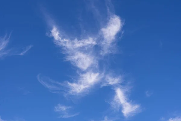 Білі Пухнасті Хмари Тлі Блакитного Неба — стокове фото