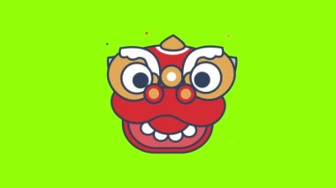 Yeşil ekran, Barongsai, yüksek kalite.