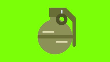 Yeşil ekran, el bombası, yüksek kalite.