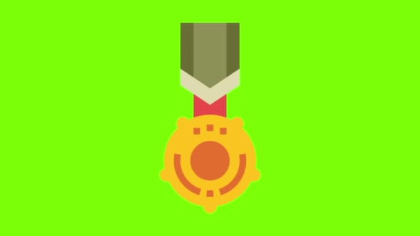 Green Screen Award Medal Bravery High Quality — Stock Video