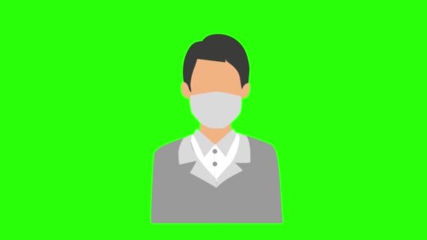 Green Screen Avatar Doctor Man — Stock Video