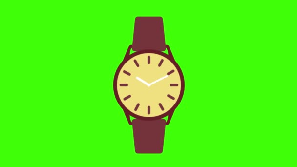 Pantalla Verde Belleza Reloj Pulsera — Vídeo de stock